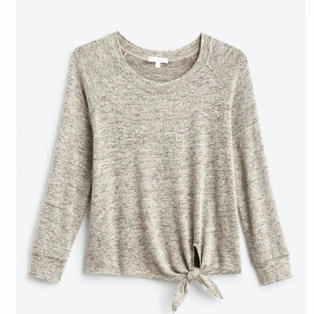 Nine Britton Stitch Fix Billie Tie Front Brushed Knit Long Sleeve Top
